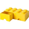 LEGO Drawer Brick 8 — dzeltens (modelis 40061732) uzglabāšanas atvilktne klucīšiem un mazām detaļām