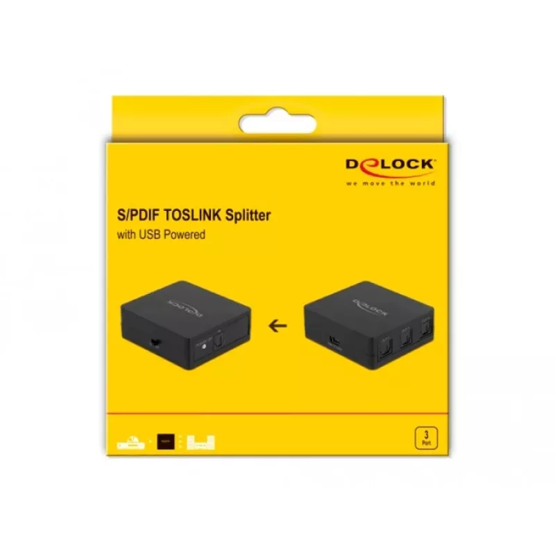 S/PDIF TOSLINK sadalītājs DeLOCK 63397