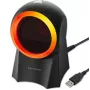 Vadu galda svītrkodu skeneris QOLTEC 50857 — 1D/2D, USB, ABS korpuss, melns, 1,75 m kabelis