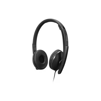 Lenovo 4XD1P83425 austiņas/headset ar vadu, galvas lentes stiprinājums, zvani/mūzika, USB Type-A, melnas