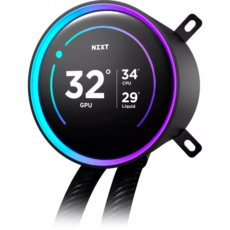 NZXT Kraken Elite 360 RGB procesora šķidruma dzesētājs 12 cm melns 1 gab.