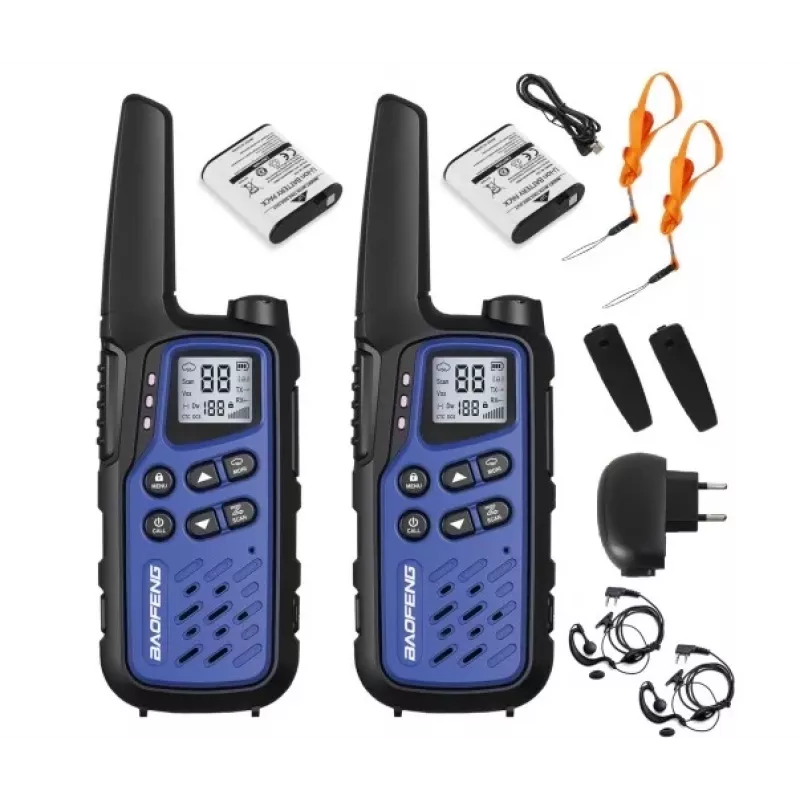 Walkie-Talkie Baofeng BF-T25E Zils, 2 gab.