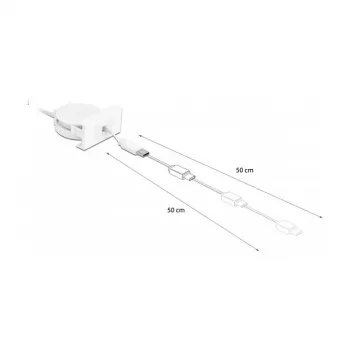 Izvelkams kabelis DeLOCK Easy 45 USB 2.0 Type-A uz Type-C 0.62m