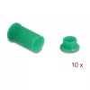 Portu putekļu aizsargs DELOCK 60673 DL4 portiem, silikons, zaļš, 14×27×14 mm, iepakojumā 10 gab.