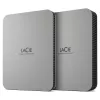 LaCie Mobile Drive 1TB ārējais cietais disks pārnēsājams - Moon Silver USB-C 3.2 datoram un Mac, no pēcpatēriņa pārstrādātiem materiāliem ar Adobe All Apps plānu un R