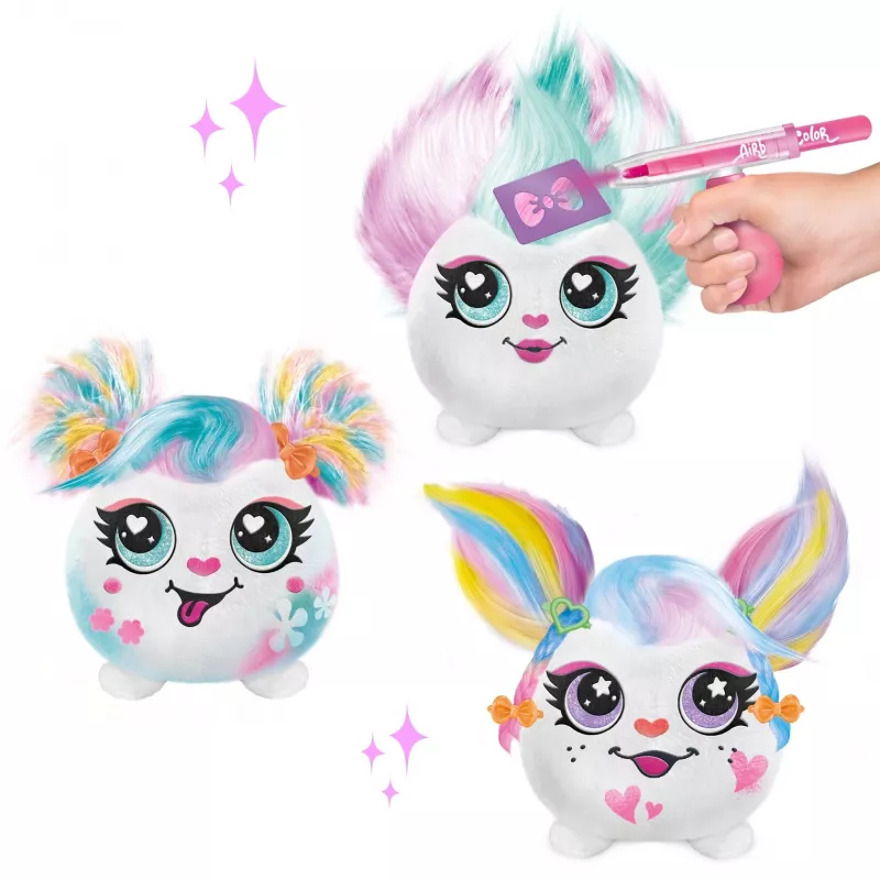 Lomu spēļu rotaļlieta Canal Toys Airbrush Plush AIR038 frizūru veidošana Daudzkrāsaina