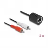 DeLOCK 87857 audio kabelis 2 x RCA RJ-45 melns sarkans balts