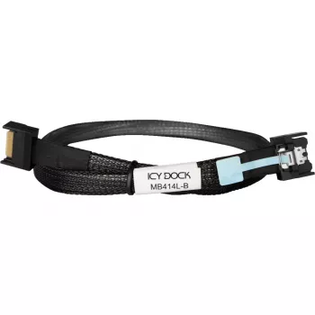 ICY DOCK MB414L-B MCIO 4i SFF-TA-1016 uz MCIO 4i SFF-TA-1016 kabelis, 0,5 m