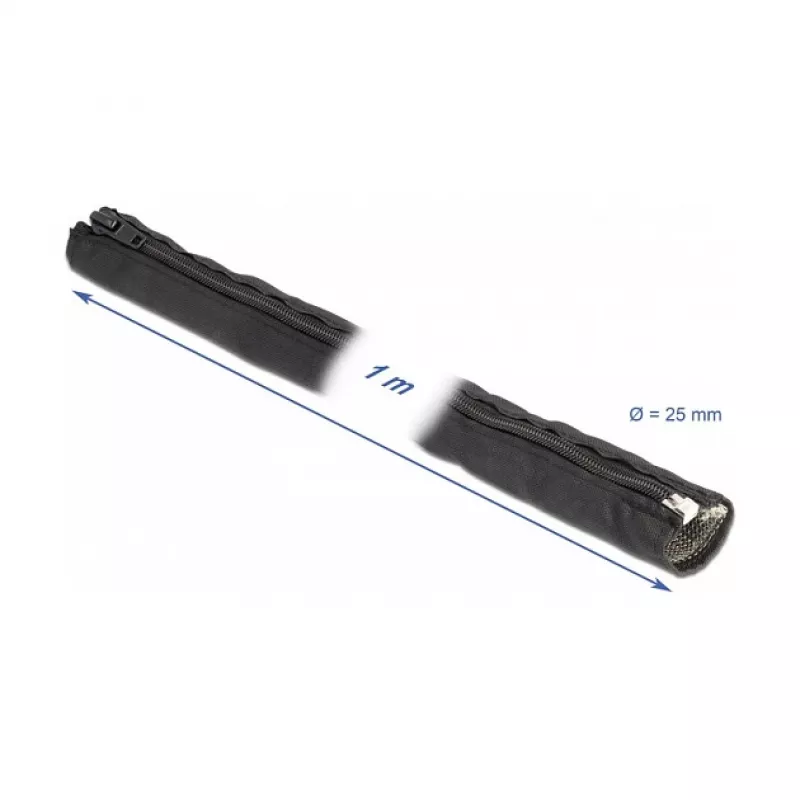 DeLOCK EMI ekranējošā pītā uzmava 1 m x 25 mm melna