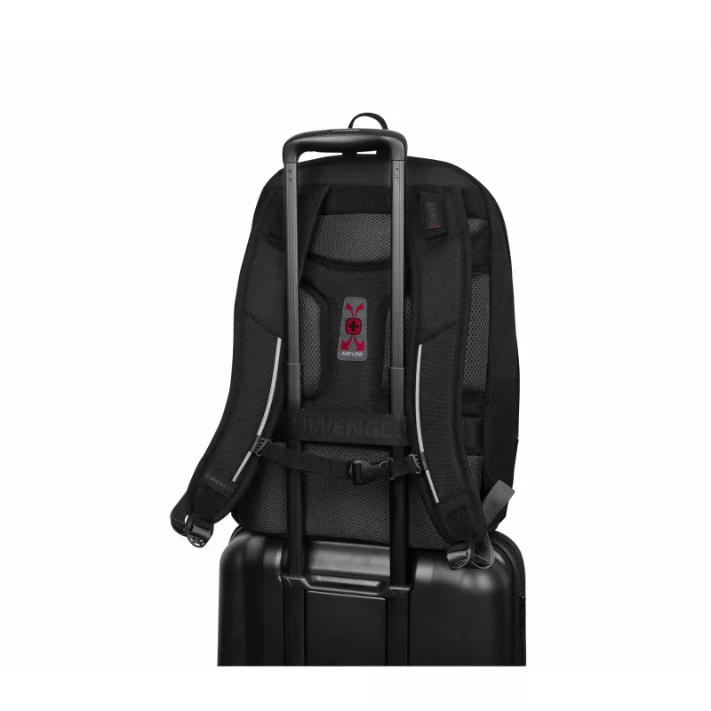 Wenger Carbon Pro biznesa mugursoma ar 15.6″ klēpjdatora nodalījumu un planšetdatora kabatu, melna (653129)