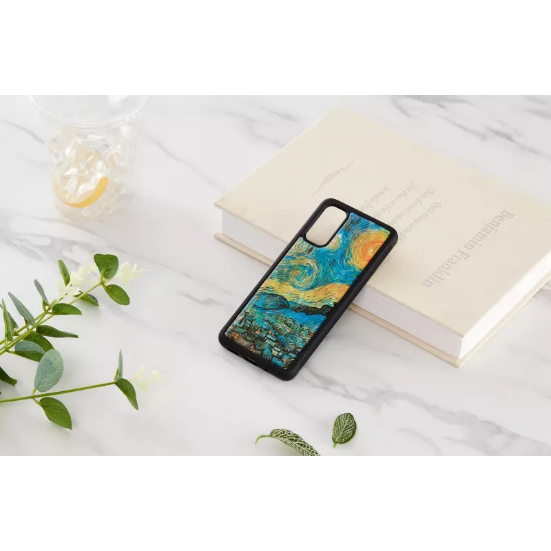 Aizsargājošs tālruņa vāciņš iKins Samsung Galaxy S20 — melns zvaigžņotas nakts dizains