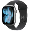 Apple Watch Series 11 GPS + Cellular 42mm Space Grey Aluminium Case ar Black Sport Siksniņu - M/L