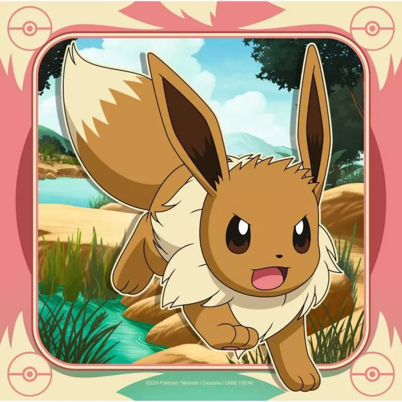 Ravensburger puzle Pikachu, Charizard un Eevee — 147 gabaliņi, no 5 gadu vecuma, 210×? mm