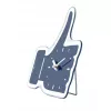 NeXtime pulkstenis 5185bl Mini Thumbs Up, 20.5x21, sienas, zils/sudrabs