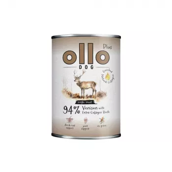 Ollo Plus Kolagen Venison 400g suņu barības kārba