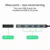 USB centrmezgls zaļa Cell HUB-GC-A4A — 4 portu USB-A 3.0 centrmezgls