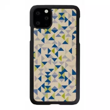 man and wood viedtālruņa maciņš iPhone 11 Pro Max — zils trīsstūris melns aizsargvāciņš