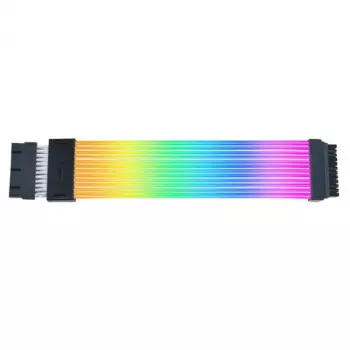 PCIe RGB kabelis Lian Li Strimer Wireless, 2x 8 kontaktu savienotāji, 0,34 m, melns/caurspīdīgs, silikons/TPE
