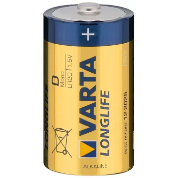 Baterija Varta 4120 Longlife D Mono 1.5V — primārā cinka-oglekļa D izmēra, 1,5V