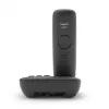 Gigaset E290A Analog/DECT tālrunis ar zvanītāja ID, melns
