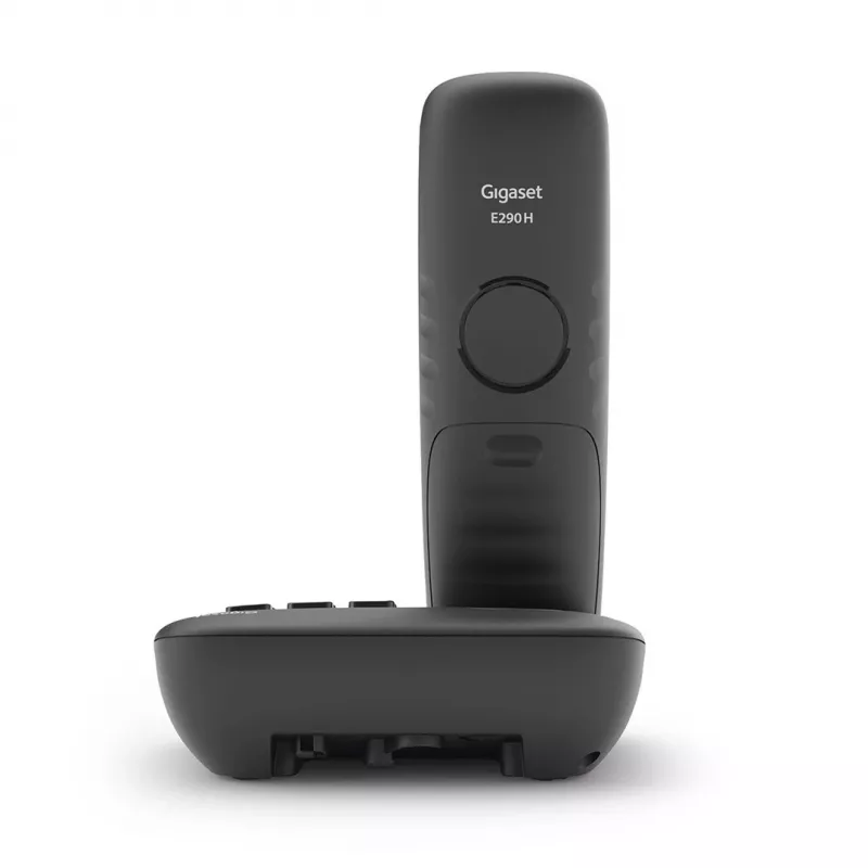 Gigaset E290A Analog/DECT tālrunis ar zvanītāja ID, melns
