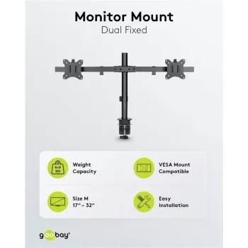 Goobay Dubultā monitora stiprinājums Fiksēts (59394)