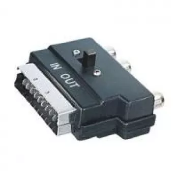 SCART adapteris ShiverPeaks 94035 ar 3× RCA (Cinch) un 4‑kontaktu MiniDIN savienotāju