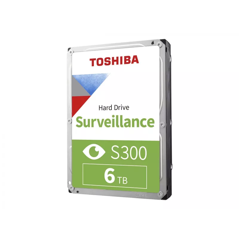 Toshiba S300 Surveillance 3.5 iekšējais cietais disks SATA 6GB/s - 6TB, 5400 RPM