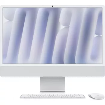 iMac Z1E2 59.62cm 23.5Zoll standarta stikls M4 8C CPU/8C GPU/16C N.E. 16GB 256GB SSD Gbit Eth MM MaKey DE Sudraba