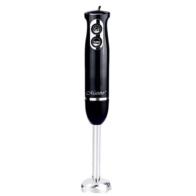 Gatavošanas blenderis Maestro MR-511 — 500 W, 2 ātrumi, impulsa režīms, turbo, noņemama 900 ml bļoda, nerūsējošā tērauda asmens, melns