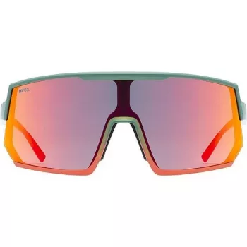 Daudzveidīgas sporta brilles UVEX sportstyle 235 — Unisekss, daļēji bezmalu ietvars, zaļš/sarkans