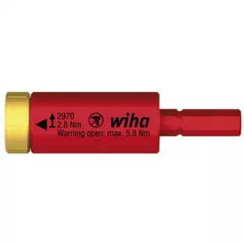 Griezes momenta adapteris Wiha easyTorque 1,2 Nm sarkans/dzeltens SlimBits/SlimVario