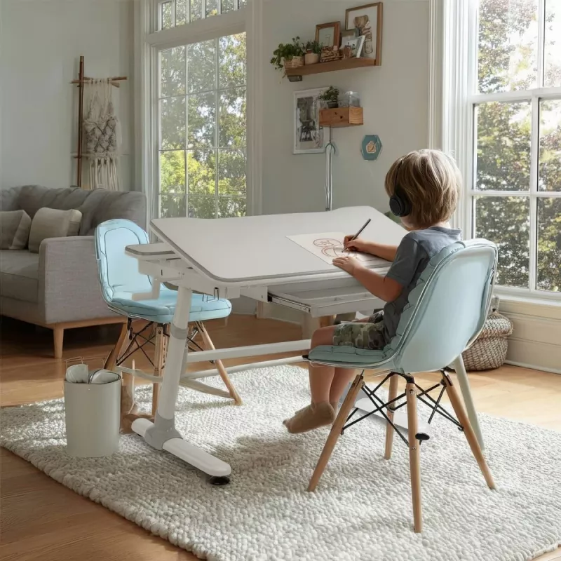 Ergo Office bērnu ergonomiskais regulējama augstuma galds, pelēks, maks. 100 kg, ER-417 2gz