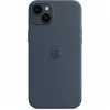 Silikona maciņš Apple iPhone 14 Plus MagSafe Storm Blue