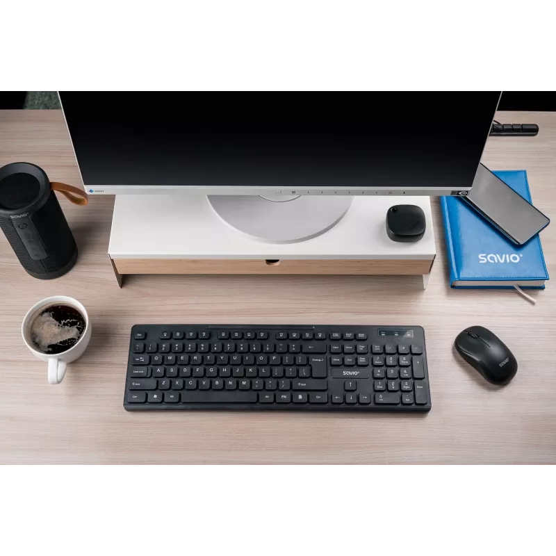 Savio KB-02 tastatūra mājām/birojam USB QWERTY melna