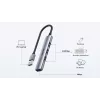 Unitek H1208A USB-A sadalītājs, 4 porti (1x USB-A 5 Gbps, 3x USB-A 2.0), alumīnijs, sudraba