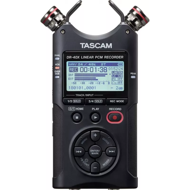 Tascam DR-40X - pārnēsājams digitālais diktofons ar USB saskarni, 2 x stereo ieraksts