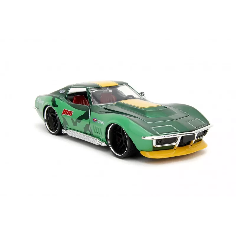 Auto Jada Toys Street Fighter 1969 Chevrolet 1:24 metāliska zaļa