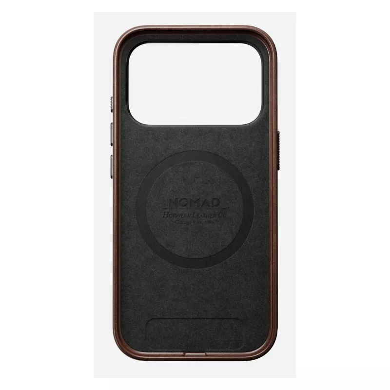 Mobilā tālruņa vāciņš Nomad Traditional Leather vāciņš iPhone 17 Pro, ādas mikrošķiedras, piemērots 6,3 collu (16 cm), brūns