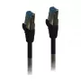 Patch kabelis RJ45 - CAT6A 500Mhz - 0,15m - melns - S-STP(S/FTP) - TPE/LSZH(Superflex) - AWG26 - Syner