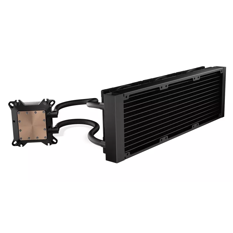 Universāls šķidruma dzesētājs ENDORFY Navis F360 ARGB melns — 360 mm radiators, 3x 120×25 mm ventilatori, 250–1800 apgr./min, sūknis 1600–2600 apgr./min, atbalsta LGA 1700/AM5/AM4