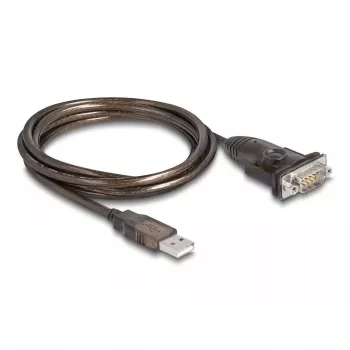 DeLOCK Adapteris USB 2.0 Type-A uz seriālo RS-232 D-Sub 9 kontaktu vīrišķais 1.5m