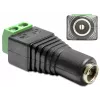Kabeļa savienotāju adapteris DeLOCK 65485 DC 2.5 x 5.5 mm 2p Melns Zaļš