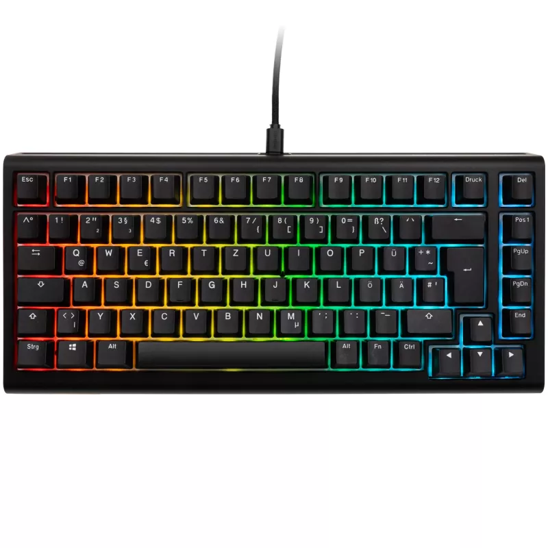 Ducky Tinker 75 tastatūra Gaming USB vācu melna