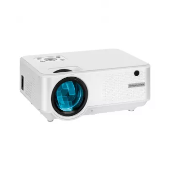 Standarta projicēšanas attāluma projektors kruger & matz V-LED20 FullHD 1080p 1920x1080, LED, 1.4:1 projicēšana, 15–150 collu ekrāns, Bluetooth, 3W skaļrunis