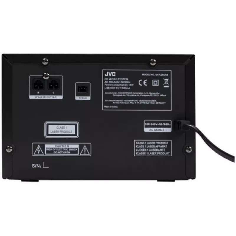 JVC UX-C25DAB mājas audio sistēma Mājas audio mikrosistēma 14 W Melna