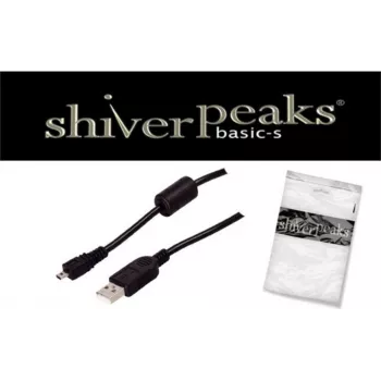 USB kabelis ShiverPeaks BS77388 1.5m USB A Mini-USB B Melns