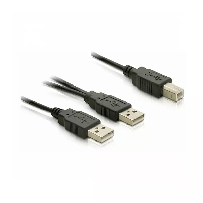 DELOCK Kabelis USB 2.0 B -> USB-A barošana + barošana/dati