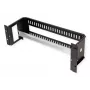 Rack rail carrier ROLINE 26.21.0267, 3 HE, dimensions 133 x 482 x 123 mm (H x B x T), Melns