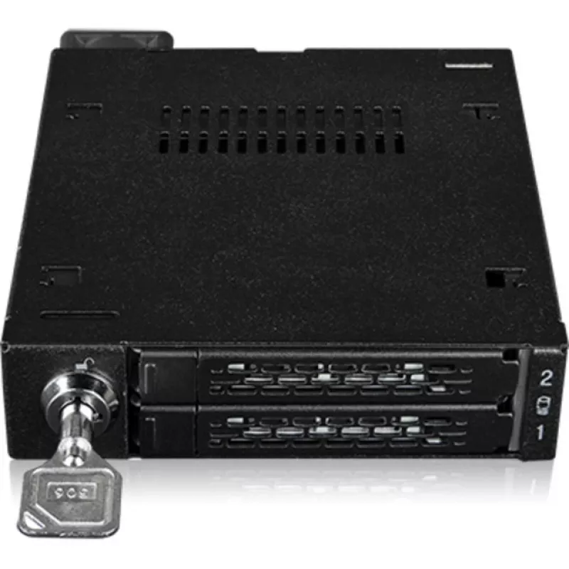 Diskdziņa nodalījuma adaptera rāmis icy dock MB092VK-B diviem 6,3 cm U.2 / U.3 NVMe SSD uz 3,5 collu nodalījumu (melns)